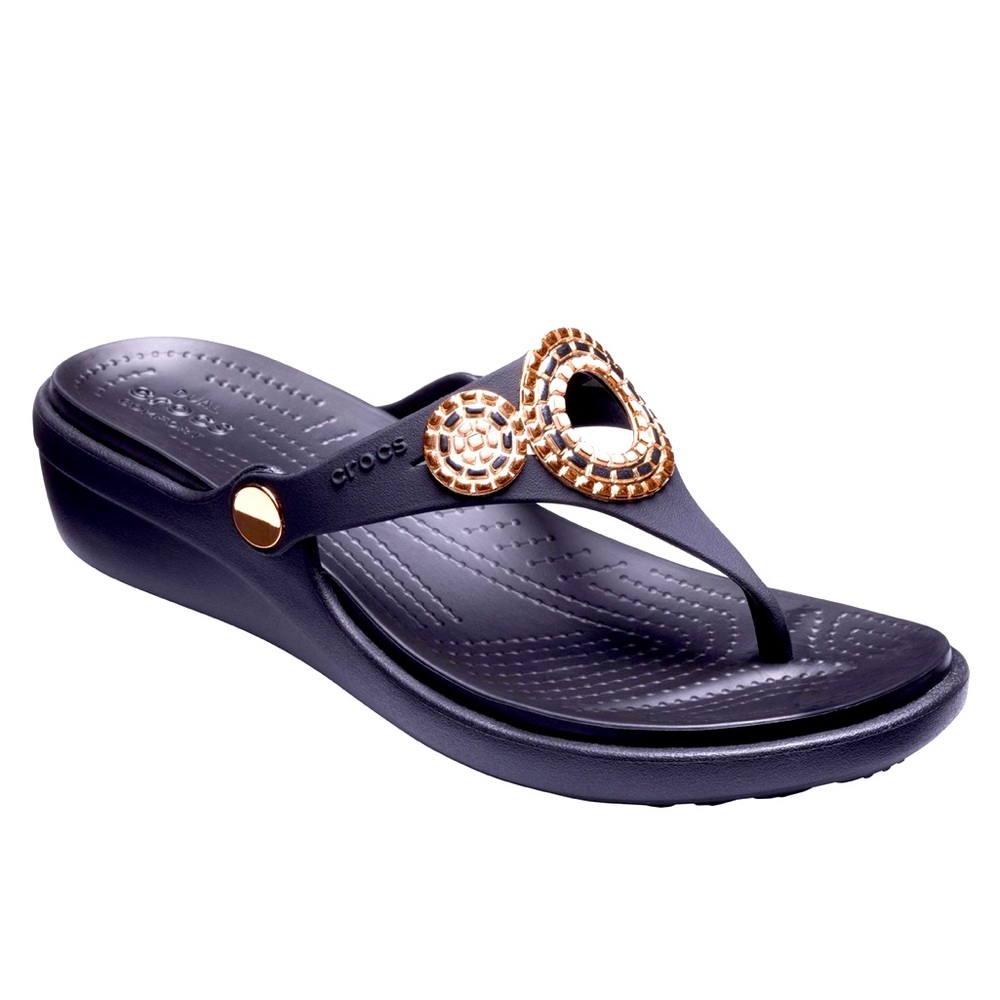 sanrah diamante wedge flip